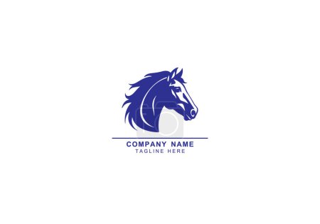 Illustration for Horse logo template design in Vector illustration icon - Royalty Free Image