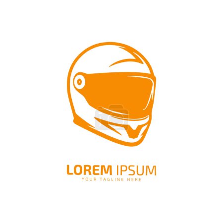 Illustration for Forging Resilience Bike Helmet Logo Silhouette Vector, Emblem of Adventure-Ready Brands - Royalty Free Image