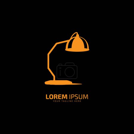 Ilustración de Logotipo de la lámpara, icono de la lámpara vector, símbolo de la lámpara y lámpara de luz - Imagen libre de derechos