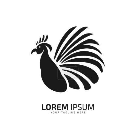 Ilustración de Logotipo minimalista y abstracto de Turquía icono selva roster vector silueta aislado diseño arte - Imagen libre de derechos