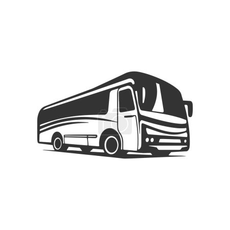 Illustration for Logo of bus icon school bus vector isolated silhouette design - Royalty Free Image