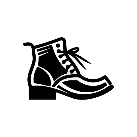 Téléchargez les illustrations : Un logo de chaussure icône de chaussure vectorielle silhouette chaussures de sport nouveau modèle de conception sur fond blanc - en licence libre de droit