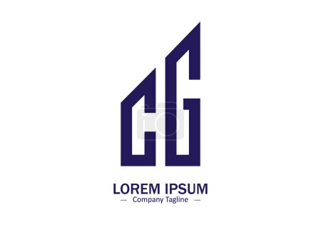 Professional elegant trendy awesome artistic CG GC initial based Alphabet icon logo