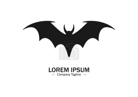 Logo of a bat icon silhouette vector design on white background