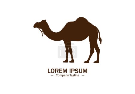 Camel Logo Diseño icono vector silueta aislada