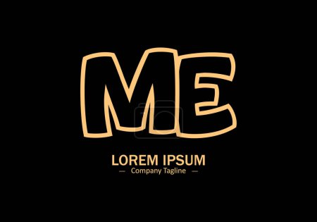 M E letter Logo Design icon E M vector silhouette isolated