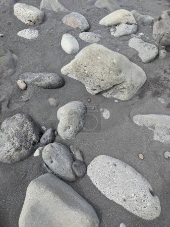 Foto de Rocas húmedas en la playa de Tenerife, Canarias, España, Europa - Imagen libre de derechos