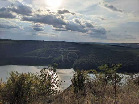 Photo for Picturesque landscape of the Dniester river, Bakota, Ukraine - Royalty Free Image