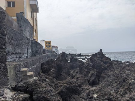 Photo for Volcanic rocky beach of Tenerife, the Canary Island, Spain - Royalty Free Image