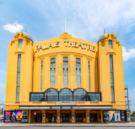 Foto de Melbourne, Victoria / Australia - 11 / 01 / 2019 El Palais Theatre es un histórico Picture Palace situado en el suburbio de Melbourne de St Kilda. - Imagen libre de derechos