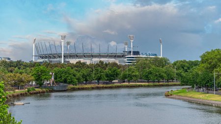 Photo for Melbourne, Victoria / Australia - 11/06/2019 The Melbourne Cricket Ground, also known simply as "The G", is an Australian sports stadium located in Yarra Park, Melbourne, Victoria. - Royalty Free Image