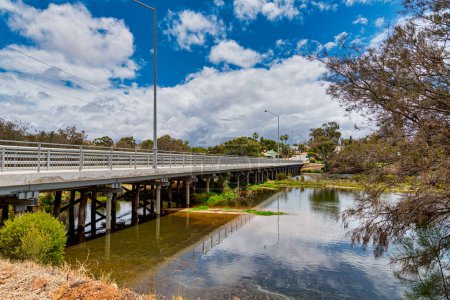 Photo for Northam, WA - Australia 11-15-2020 Road bridges across the Avon river in Northam Western Australia. - Royalty Free Image