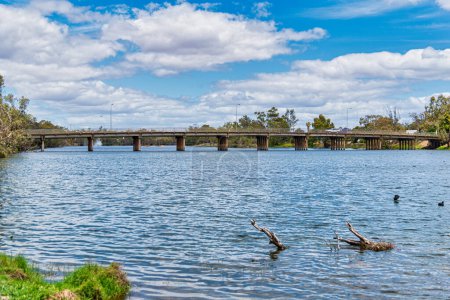 Photo for Northam, WA - Australia 11-15-2020 Road bridges across the Avon river in Northam Western Australia. - Royalty Free Image