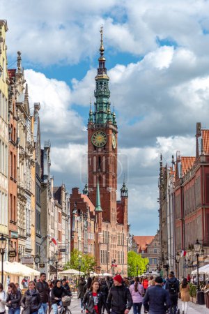 Photo for City Hall in Dluga Targ the Main street in Gdansk Poland - Royalty Free Image