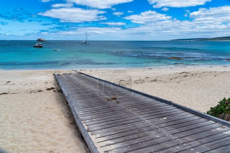 Photo for Augusta, WA - Australia 12-10-2022 Hamelin Bay, a vast expanse of bright white sand, turquoise waters filled with marine life, and spectacular coastal cliff walks. - Royalty Free Image