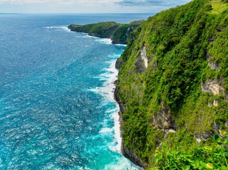 Photo for Suwehan Beach is one of those very beautiful beaches of Nusa Penida island which remains quite wild with amazing cliffs. - Royalty Free Image