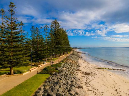 Photo for Busselton, WA - Australia 07-26-2022. The Busselton Foreshore offers a stretch of white sandy beach, a swimming spot all to yourself and dolphins swimming up and down the bay. - Royalty Free Image