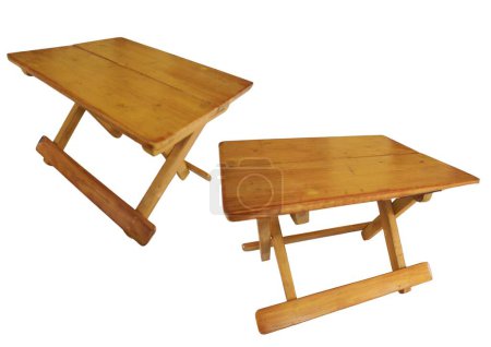 Petite table d'étude pliante en bois