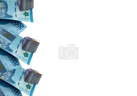 Eine Sammlung verschiedener Arten von indonesischem Geld
