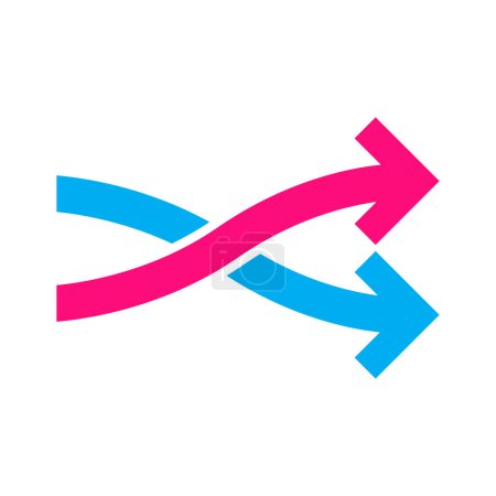 Ilustración de Redirigir icono vector cambio de dirección símbolo para el diseño gráfico, logotipo, sitio web, medios de comunicación social, aplicación móvil, ui ilustración - Imagen libre de derechos