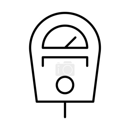 Illustration for Parking meter icon vector for graphic design, logo, website, social media, mobile app, UI illustration - Royalty Free Image