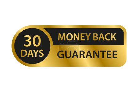Illustration for 30 days money back guarantee icon vector for graphic design, logo, website, social media, mobile app, UI illustration - Royalty Free Image