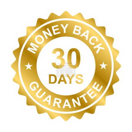 Illustration for 30 days money back guarantee icon vector for graphic design, logo, website, social media, mobile app, UI illustration - Royalty Free Image