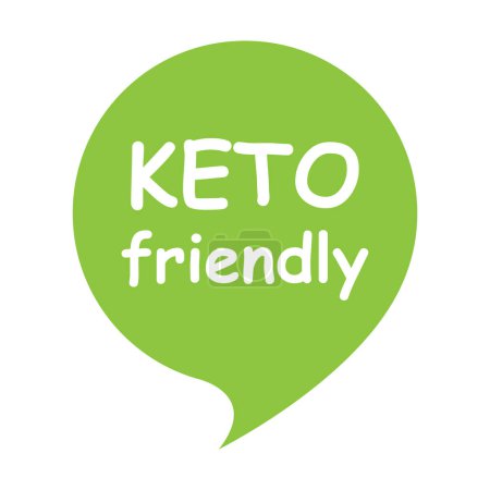 Téléchargez les illustrations : Keto friendly diet healthy food label icon vector for graphic design, logo, website, social media, mobile app, UI illustration - en licence libre de droit
