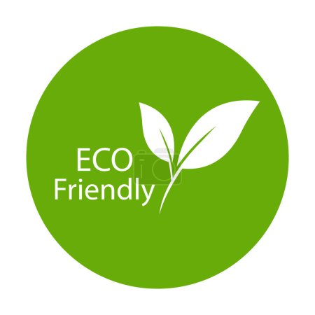 Ilustración de Eco friendly icon vector for graphic design, logo, website, social media, mobile app, UI illustration - Imagen libre de derechos