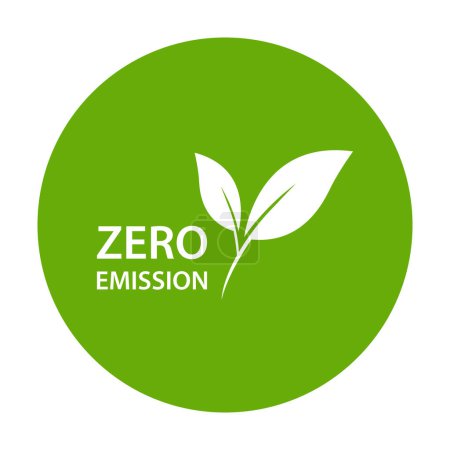 Ilustración de Icono de emisión cero vector CO2 signo verde neutro para el diseño de su sitio web, logotipo, aplicación, UI.illustration - Imagen libre de derechos