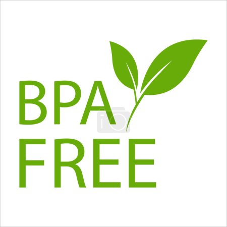 Téléchargez les illustrations : BPA FREE  bisphenol A and phthalates free icon vector non toxic plastic sign for graphic design, logo, website, social media, mobile app, UI illustration - en licence libre de droit