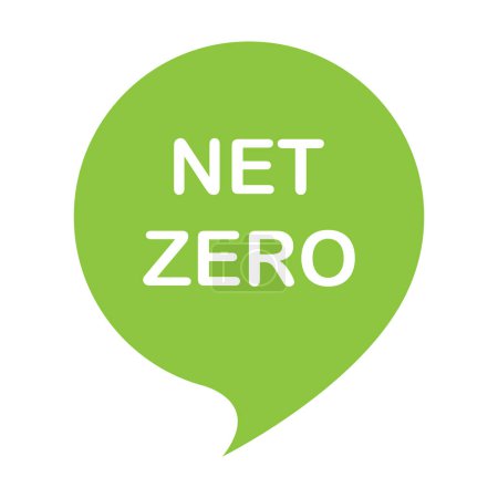 Ilustración de Neto cero carbono huella icono vector emisiones libres sin contaminación atmosférica CO2 neutral sello para el diseño gráfico, logotipo, sitio web, redes sociales, aplicación móvil, interfaz de usuario - Imagen libre de derechos