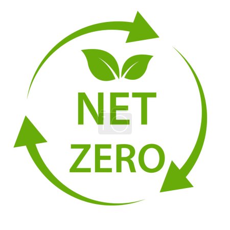 net zero carbon footprint icon vector emissions free no atmosphere pollution CO2 neutral stamp for graphic design, logo, website, social media, mobile app, UI