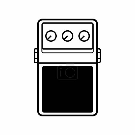 Illustration for Simple Single Guitar Pedal Effect Vector Icon Illustration - Royalty Free Image