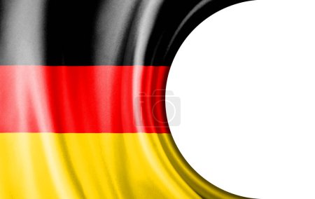 Photo for Abstract illustration, Germany flag with a semi-circular area White background for text or images. - Royalty Free Image