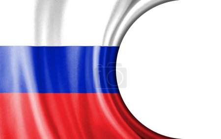 Photo for Abstract illustration, Russia flag with a semi-circular area White background for text or images. - Royalty Free Image