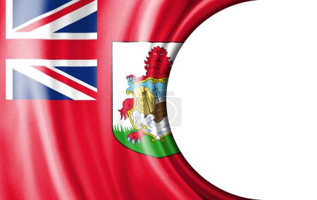 Photo for Abstract illustration, Bermuda flag with a semi-circular area White background for text or images. - Royalty Free Image