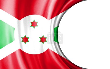 Photo for Abstract illustration, Burundi flag with a semi-circular area White background for text or images. - Royalty Free Image