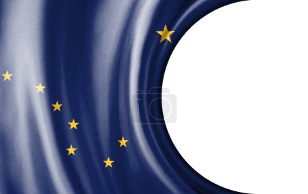 Abstract illustration, Alaska flag with a semi-circular area White background for text or images.