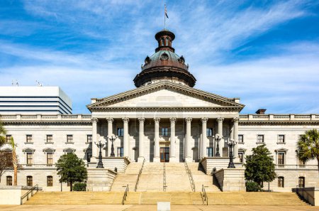 South Carolina State House, in Columbia, SC on a sunny morning. The South Carolina State House is the building housing the government of the U.S. state of South Carolina