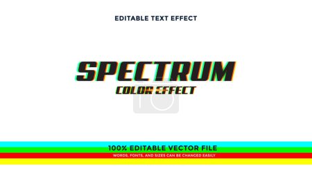 Spectrum Color Editable Text Effect