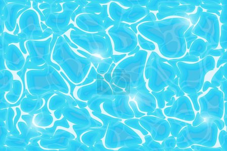 Foto de Superficie del agua. Océano azul o piscina con agua clara. Vista superior. Diseño vectorial. - Imagen libre de derechos
