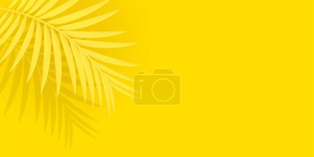 Foto de Fondo palmera amarillo total. Orientación horizontal, espacio de copia. Diseño vectorial. - Imagen libre de derechos