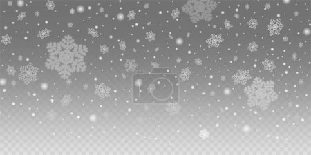 Téléchargez les illustrations : Flocon de neige fond transparent. Conception vectorielle. - en licence libre de droit