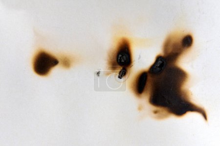 Photo for Stains of burnt paper of white color - Royalty Free Image