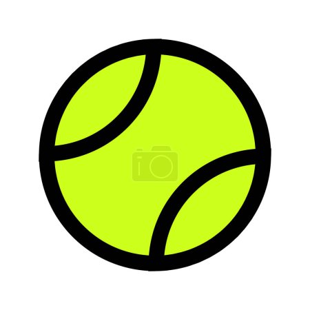 Illustration for Illustration vector graphic icon of Tennis Ball. Filled Line Style Icon. Sport Themed Icon. Vector illustration isolated on white background. Perfect for website or application design. - Royalty Free Image