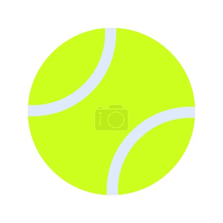 Illustration for Illustration vector graphic icon of Tennis Ball. Flat Style Icon. Sport Themed Icon. Vector illustration isolated on white background. Perfect for website or application design. - Royalty Free Image