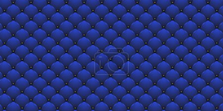 Photo for Luxury background with dark blue quilted design. Dark blue luxury texture. Elegant leather texture with ornaments. - Royalty Free Image