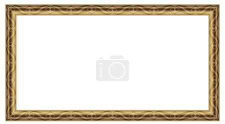 Foto de Marco de oro antiguo aislado en el fondo blanco para sus diseños - Imagen libre de derechos