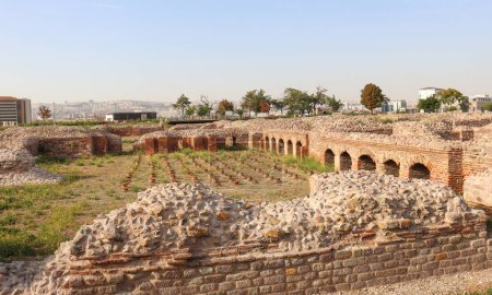 Foto de Ankara Roma Hamami. Ruinas de antiguos baños romanos en Ankara. - Imagen libre de derechos